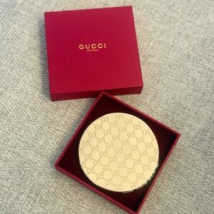 Gucci Beauty Gold Metal Compact Mirror
